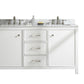 Legion Furniture WLF2160D-W Legion Furniture WLF2160D-W 60" White Finish Double-Sink Vanity Cabinet with Carrara White Top