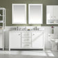 Legion Furniture WLF2160D-W Legion Furniture WLF2160D-W 60" White Finish Double-Sink Vanity Cabinet with Carrara White Top