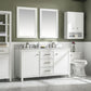 Legion Furniture WLF2160D-W Legion Furniture WLF2160D-W 60" White Finish Double-Sink Vanity Cabinet with Carrara White Top