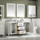 Legion Furniture WLF2160D-W Legion Furniture WLF2160D-W 60" White Finish Double-Sink Vanity Cabinet with Carrara White Top