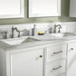 Legion Furniture WLF2160D-W Legion Furniture WLF2160D-W 60" White Finish Double-Sink Vanity Cabinet with Carrara White Top