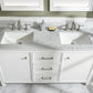 Legion Furniture WLF2160D-W Legion Furniture WLF2160D-W 60" White Finish Double-Sink Vanity Cabinet with Carrara White Top