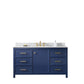 Legion Furniture WLF2160S-B Legion Furniture WLF2160S-B 60" Blue Finish Single-Sink Vanity Cabinet with Carrara White Top