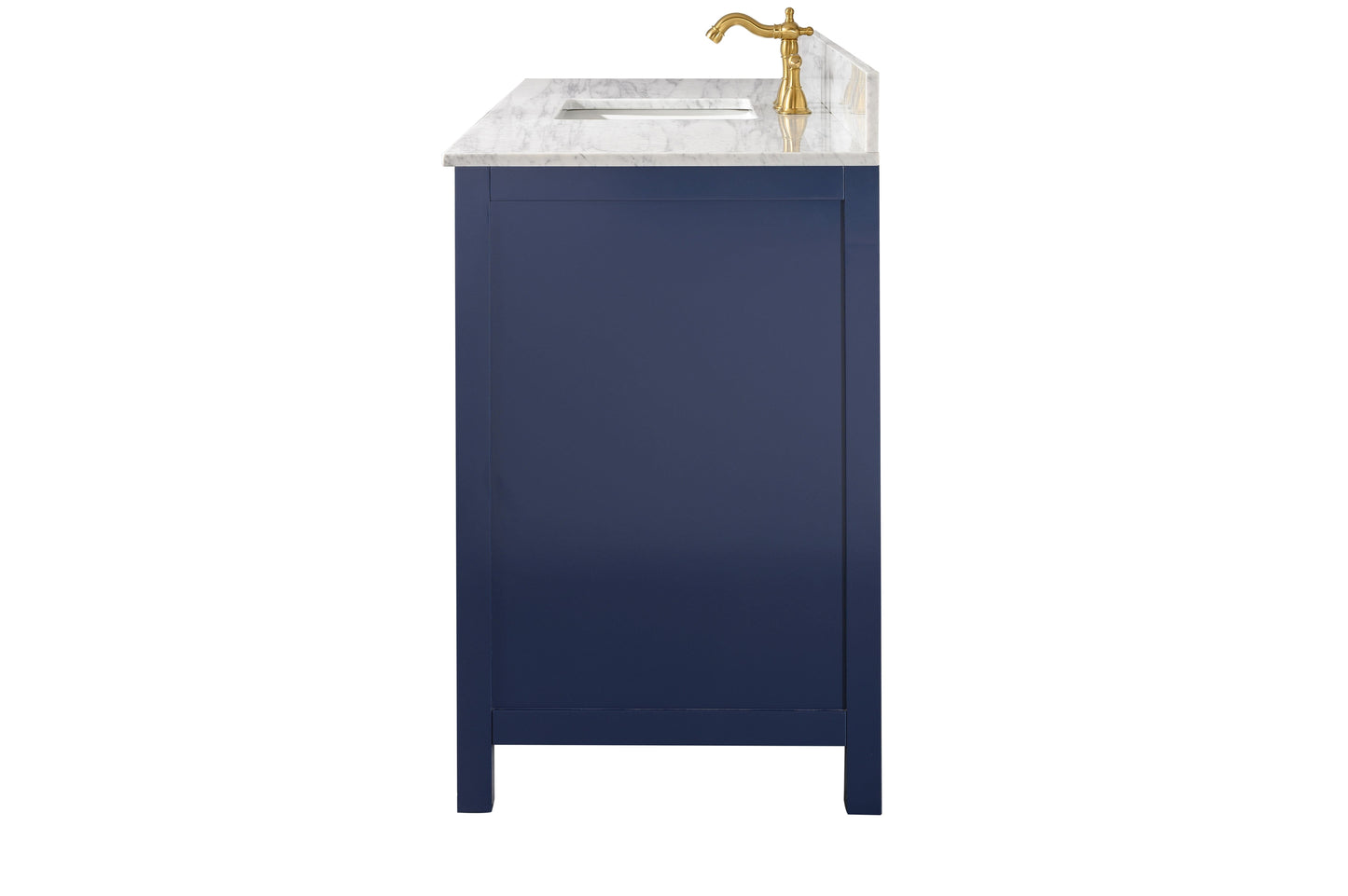 Legion Furniture WLF2160S-B Legion Furniture WLF2160S-B 60" Blue Finish Single-Sink Vanity Cabinet with Carrara White Top