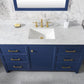 Legion Furniture WLF2160S-B Legion Furniture WLF2160S-B 60" Blue Finish Single-Sink Vanity Cabinet with Carrara White Top