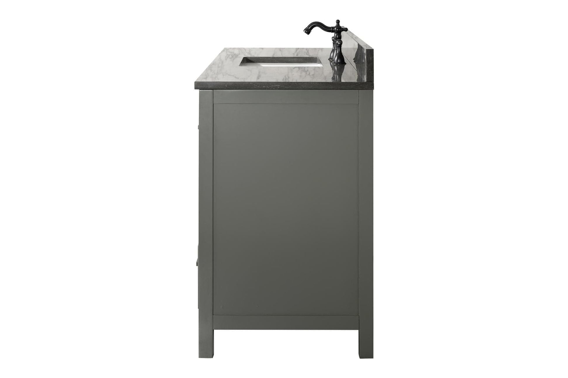 Legion Furniture WLF2160S-PG Legion Furniture WLF2160S-PG 60" Pewter Green Finish Single-Sink Vanity Cabinet with Blue Limestone Top