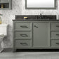 Legion Furniture WLF2160S-PG Legion Furniture WLF2160S-PG 60" Pewter Green Finish Single-Sink Vanity Cabinet with Blue Limestone Top