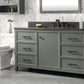 Legion Furniture WLF2160S-PG Legion Furniture WLF2160S-PG 60" Pewter Green Finish Single-Sink Vanity Cabinet with Blue Limestone Top