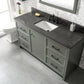 Legion Furniture WLF2160S-PG Legion Furniture WLF2160S-PG 60" Pewter Green Finish Single-Sink Vanity Cabinet with Blue Limestone Top