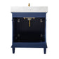 Legion Furniture WLF2230-B Legion Furniture WLF2230-B 30" Blue Finish Sink Vanity Cabinet with Carrara White Top