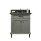 Legion Furniture WLF2230-PG Legion Furniture WLF2230-PG 30" Pewter Green Finish Sink Vanity Cabinet with Blue Limestone Top