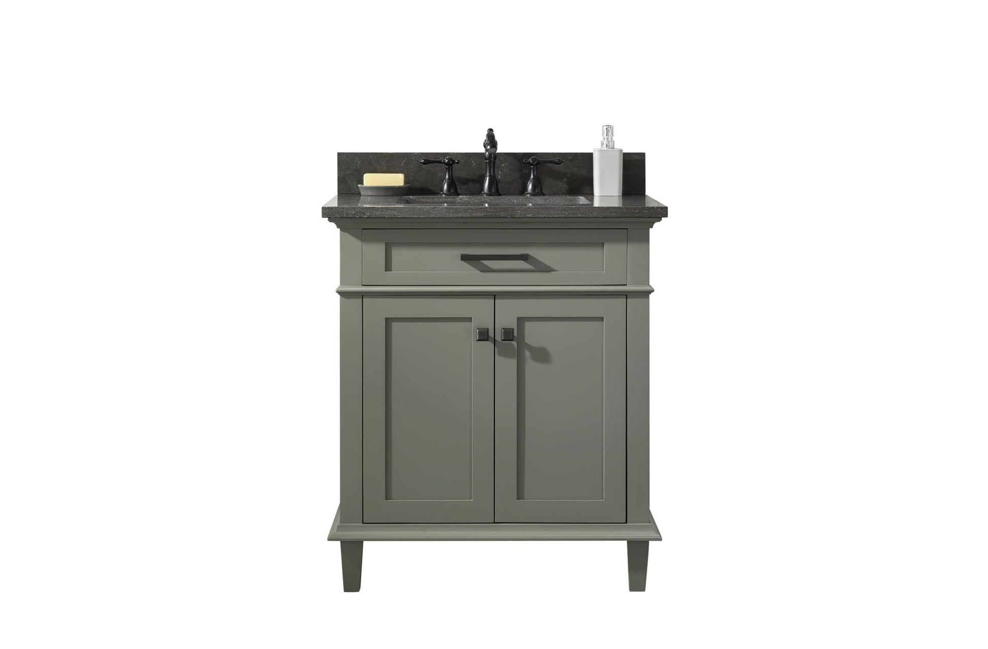 Legion Furniture WLF2230-PG Legion Furniture WLF2230-PG 30" Pewter Green Finish Sink Vanity Cabinet with Blue Limestone Top