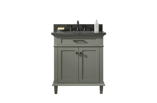 Legion Furniture WLF2230-PG Legion Furniture WLF2230-PG 30" Pewter Green Finish Sink Vanity Cabinet with Blue Limestone Top