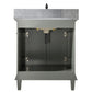 Legion Furniture WLF2230-PG Legion Furniture WLF2230-PG 30" Pewter Green Finish Sink Vanity Cabinet with Blue Limestone Top