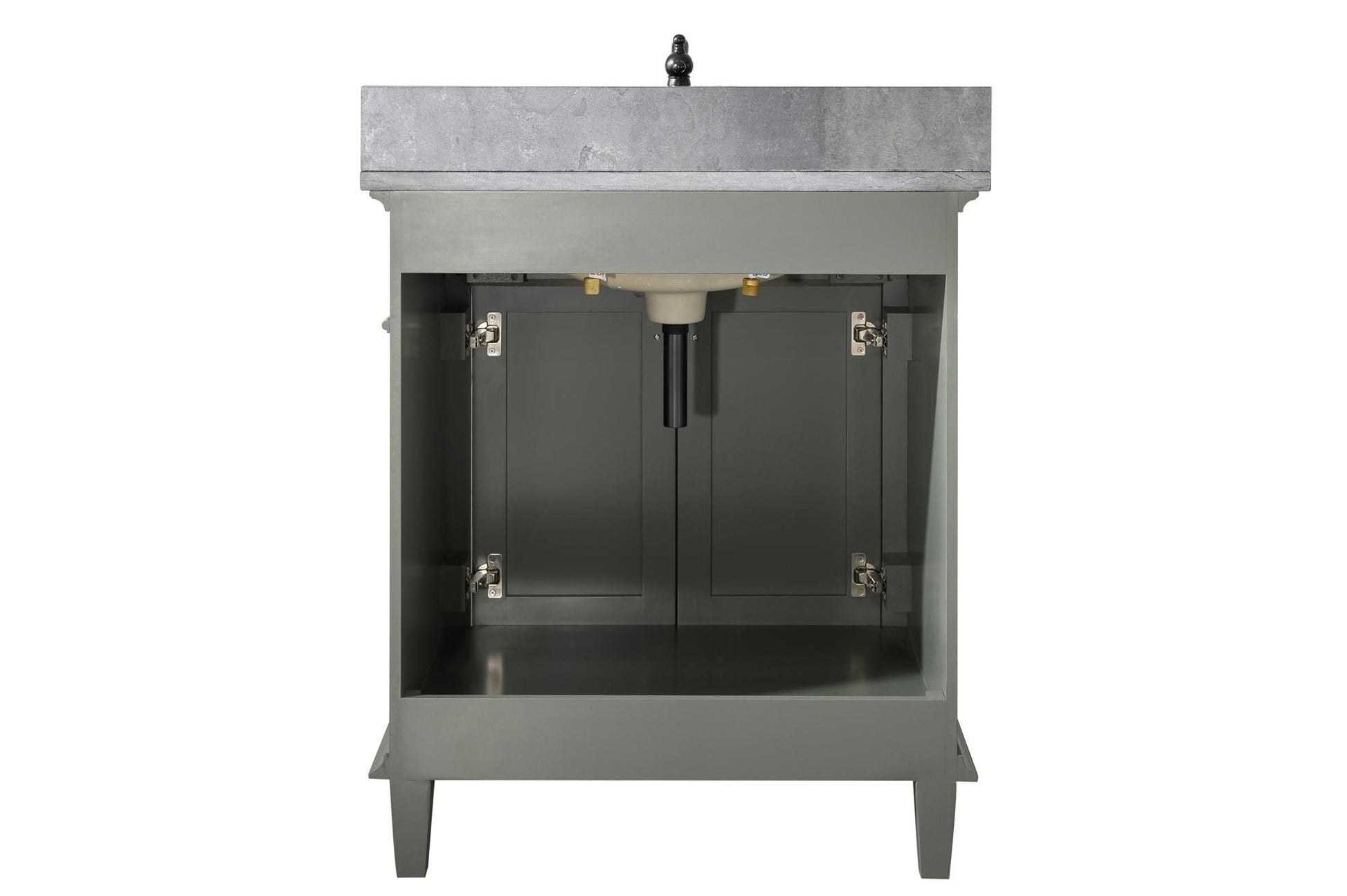 Legion Furniture WLF2230-PG Legion Furniture WLF2230-PG 30" Pewter Green Finish Sink Vanity Cabinet with Blue Limestone Top