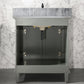 Legion Furniture WLF2230-PG Legion Furniture WLF2230-PG 30" Pewter Green Finish Sink Vanity Cabinet with Blue Limestone Top