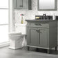 Legion Furniture WLF2230-PG Legion Furniture WLF2230-PG 30" Pewter Green Finish Sink Vanity Cabinet with Blue Limestone Top