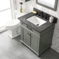 Legion Furniture WLF2230-PG Legion Furniture WLF2230-PG 30" Pewter Green Finish Sink Vanity Cabinet with Blue Limestone Top