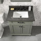 Legion Furniture WLF2230-PG Legion Furniture WLF2230-PG 30" Pewter Green Finish Sink Vanity Cabinet with Blue Limestone Top