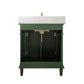 Legion Furniture WLF2230-VG Legion Furniture WLF2230-VG 30" Vogue Green Finish Sink Vanity Cabinet with Carrara White Top