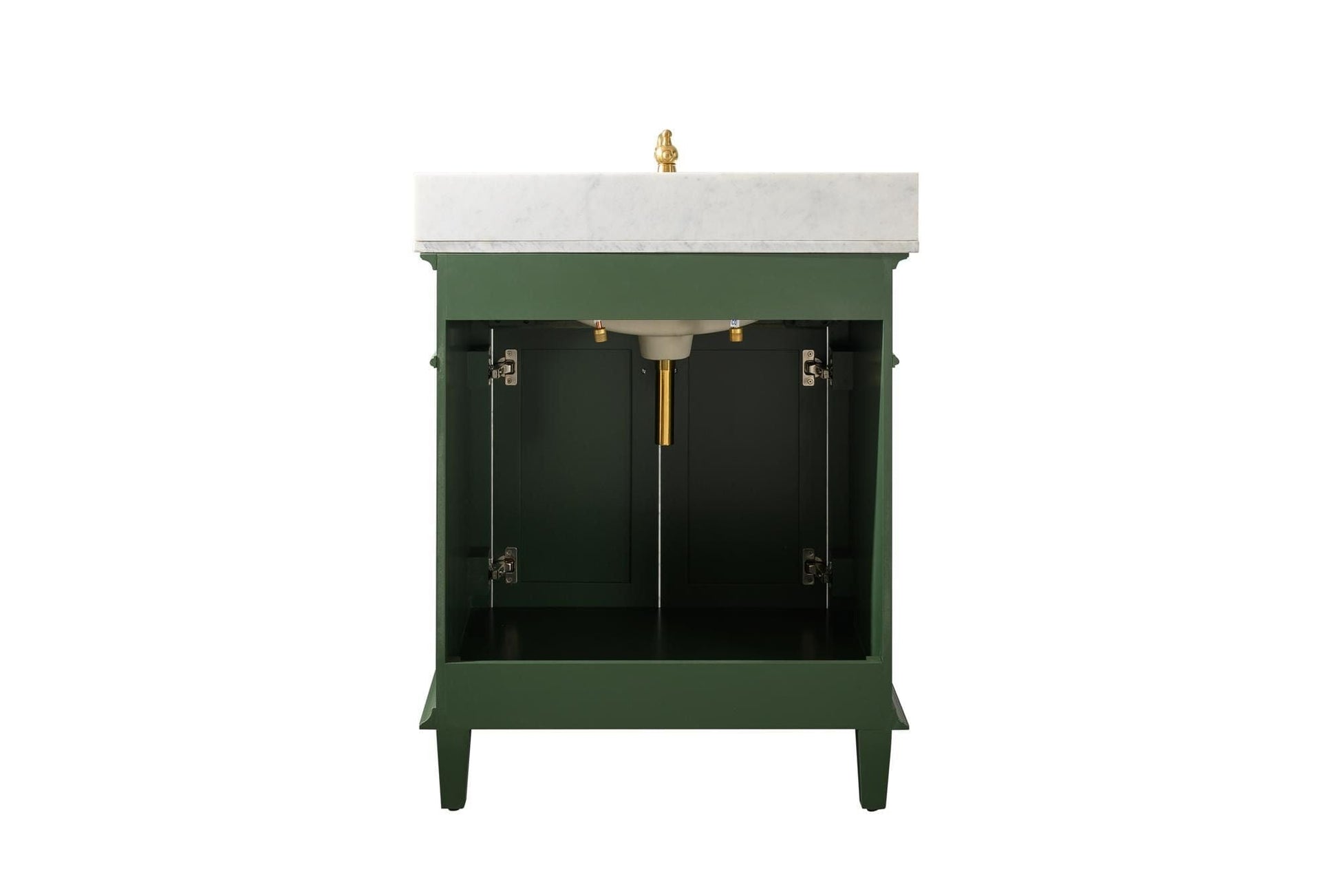 Legion Furniture WLF2230-VG Legion Furniture WLF2230-VG 30" Vogue Green Finish Sink Vanity Cabinet with Carrara White Top