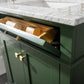 Legion Furniture WLF2230-VG Legion Furniture WLF2230-VG 30" Vogue Green Finish Sink Vanity Cabinet with Carrara White Top