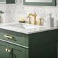 Legion Furniture WLF2230-VG Legion Furniture WLF2230-VG 30" Vogue Green Finish Sink Vanity Cabinet with Carrara White Top