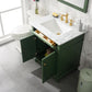 Legion Furniture WLF2230-VG Legion Furniture WLF2230-VG 30" Vogue Green Finish Sink Vanity Cabinet with Carrara White Top