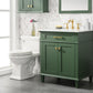 Legion Furniture WLF2230-VG Legion Furniture WLF2230-VG 30" Vogue Green Finish Sink Vanity Cabinet with Carrara White Top