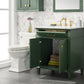 Legion Furniture WLF2230-VG Legion Furniture WLF2230-VG 30" Vogue Green Finish Sink Vanity Cabinet with Carrara White Top