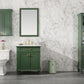 Legion Furniture WLF2230-VG Legion Furniture WLF2230-VG 30" Vogue Green Finish Sink Vanity Cabinet with Carrara White Top