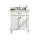 Legion Furniture WLF2230-W Legion Furniture WLF2230-W 30" White Finish Sink Vanity Cabinet with Carrara White Top