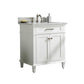 Legion Furniture WLF2230-W Legion Furniture WLF2230-W 30" White Finish Sink Vanity Cabinet with Carrara White Top