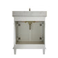 Legion Furniture WLF2230-W Legion Furniture WLF2230-W 30" White Finish Sink Vanity Cabinet with Carrara White Top