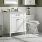 Legion Furniture WLF2230-W Legion Furniture WLF2230-W 30" White Finish Sink Vanity Cabinet with Carrara White Top