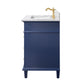 Legion Furniture WLF2236-B Legion Furniture WLF2236-B 36" Blue Finish Sink Vanity Cabinet with Carrara White Top