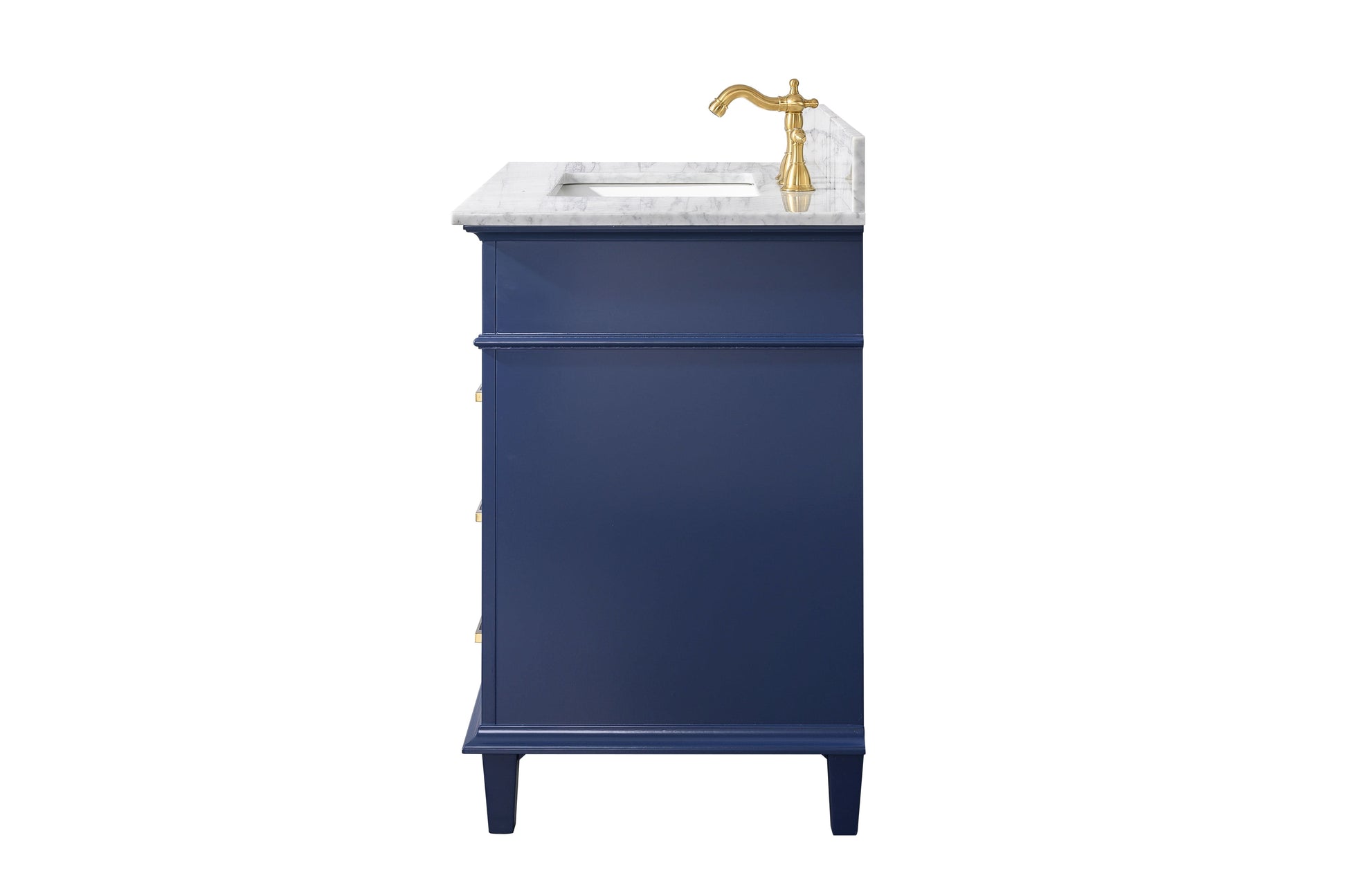 Legion Furniture WLF2236-B Legion Furniture WLF2236-B 36" Blue Finish Sink Vanity Cabinet with Carrara White Top