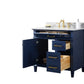 Legion Furniture WLF2236-B Legion Furniture WLF2236-B 36" Blue Finish Sink Vanity Cabinet with Carrara White Top