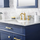 Legion Furniture WLF2236-B Legion Furniture WLF2236-B 36" Blue Finish Sink Vanity Cabinet with Carrara White Top