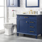 Legion Furniture WLF2236-B Legion Furniture WLF2236-B 36" Blue Finish Sink Vanity Cabinet with Carrara White Top