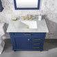 Legion Furniture WLF2236-B Legion Furniture WLF2236-B 36" Blue Finish Sink Vanity Cabinet with Carrara White Top