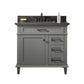 Legion Furniture WLF2236-PG Legion Furniture WLF2236-PG 36" Pewter Green Finish Sink Vanity Cabinet with Blue Limestone Top