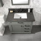 Legion Furniture WLF2236-PG Legion Furniture WLF2236-PG 36" Pewter Green Finish Sink Vanity Cabinet with Blue Limestone Top