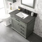 Legion Furniture WLF2236-PG Legion Furniture WLF2236-PG 36" Pewter Green Finish Sink Vanity Cabinet with Blue Limestone Top