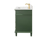 Legion Furniture WLF2236-VG Legion Furniture WLF2236-VG 36" Vogue Green Finish Sink Vanity Cabinet with Carrara White Top