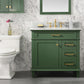 Legion Furniture WLF2236-VG Legion Furniture WLF2236-VG 36" Vogue Green Finish Sink Vanity Cabinet with Carrara White Top