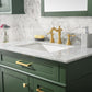 Legion Furniture WLF2236-VG Legion Furniture WLF2236-VG 36" Vogue Green Finish Sink Vanity Cabinet with Carrara White Top