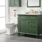 Legion Furniture WLF2236-VG Legion Furniture WLF2236-VG 36" Vogue Green Finish Sink Vanity Cabinet with Carrara White Top