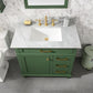 Legion Furniture WLF2236-VG Legion Furniture WLF2236-VG 36" Vogue Green Finish Sink Vanity Cabinet with Carrara White Top