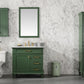 Legion Furniture WLF2236-VG Legion Furniture WLF2236-VG 36" Vogue Green Finish Sink Vanity Cabinet with Carrara White Top